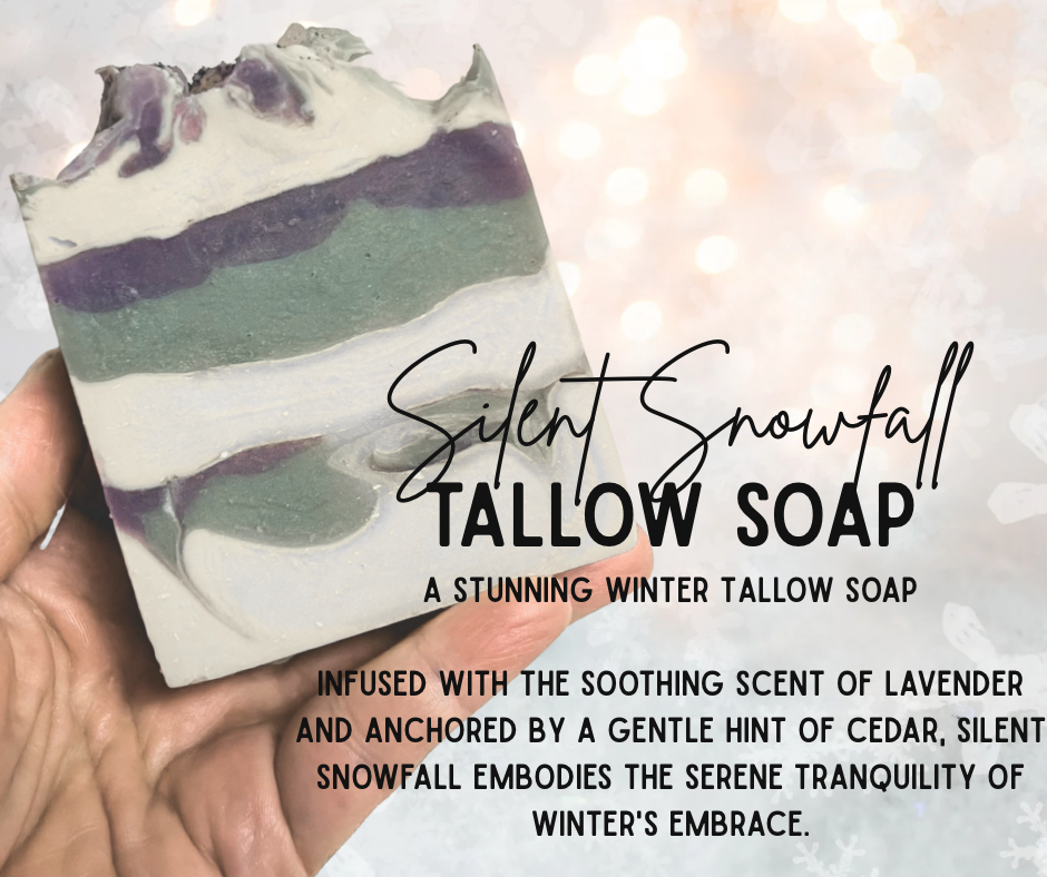 Silent Snowfall Tallow Soap pre order ship week of Dec 8