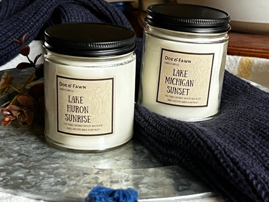 LAKE HURON SUNRISE & LAKE MICHIGAN SUNSET / Candle Bundle